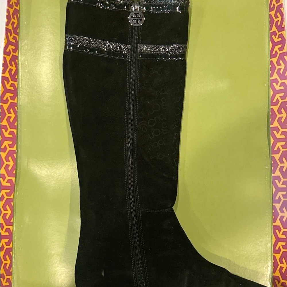 Tory Burch Sabina Boot Suede/Snake with Silver Details - Size 8 ***Great Value - Picture 5 of 6